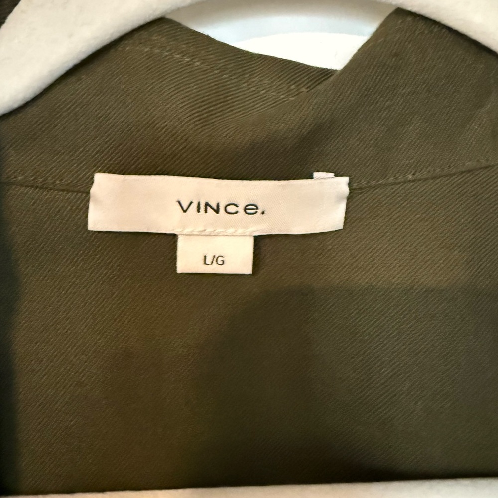 Vince Olive Green Women's Tie-Front Jacket - Picture 4 of 5